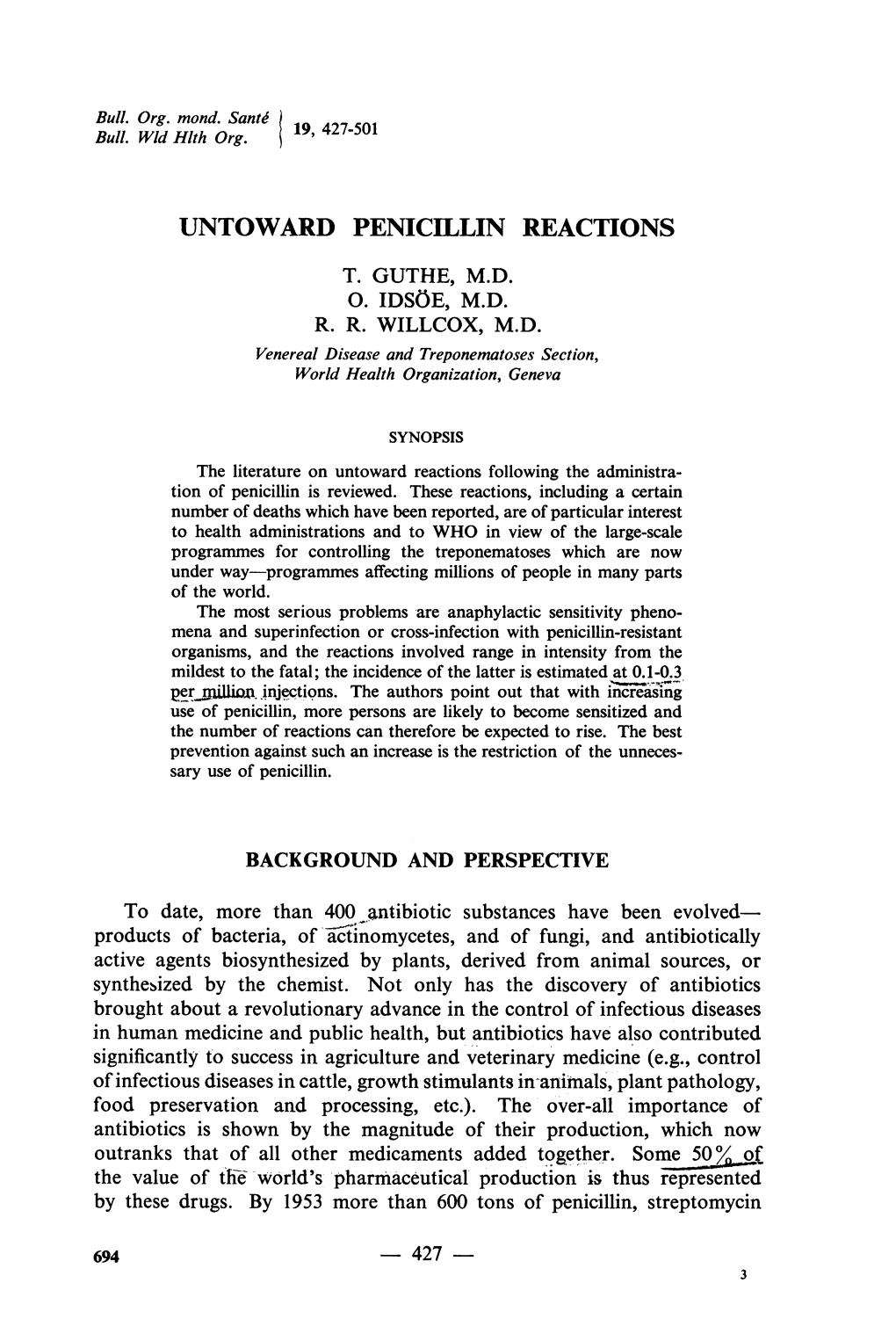 Untoward Penicillin Reactions T