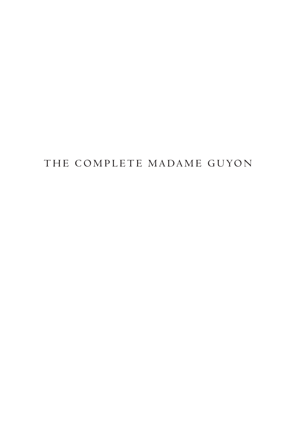 The Complete MADAME GUYON