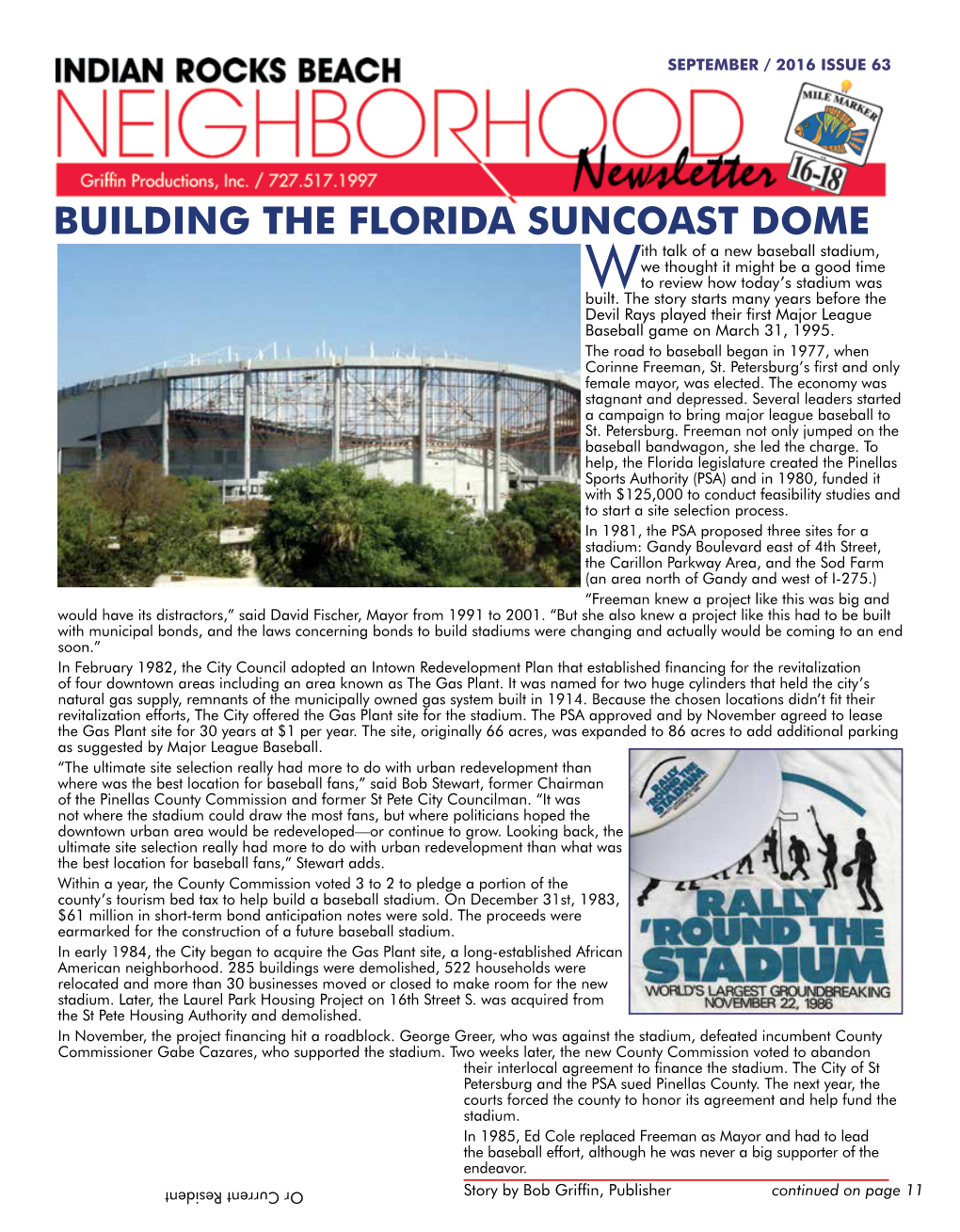 Building the Florida Suncoast Dome