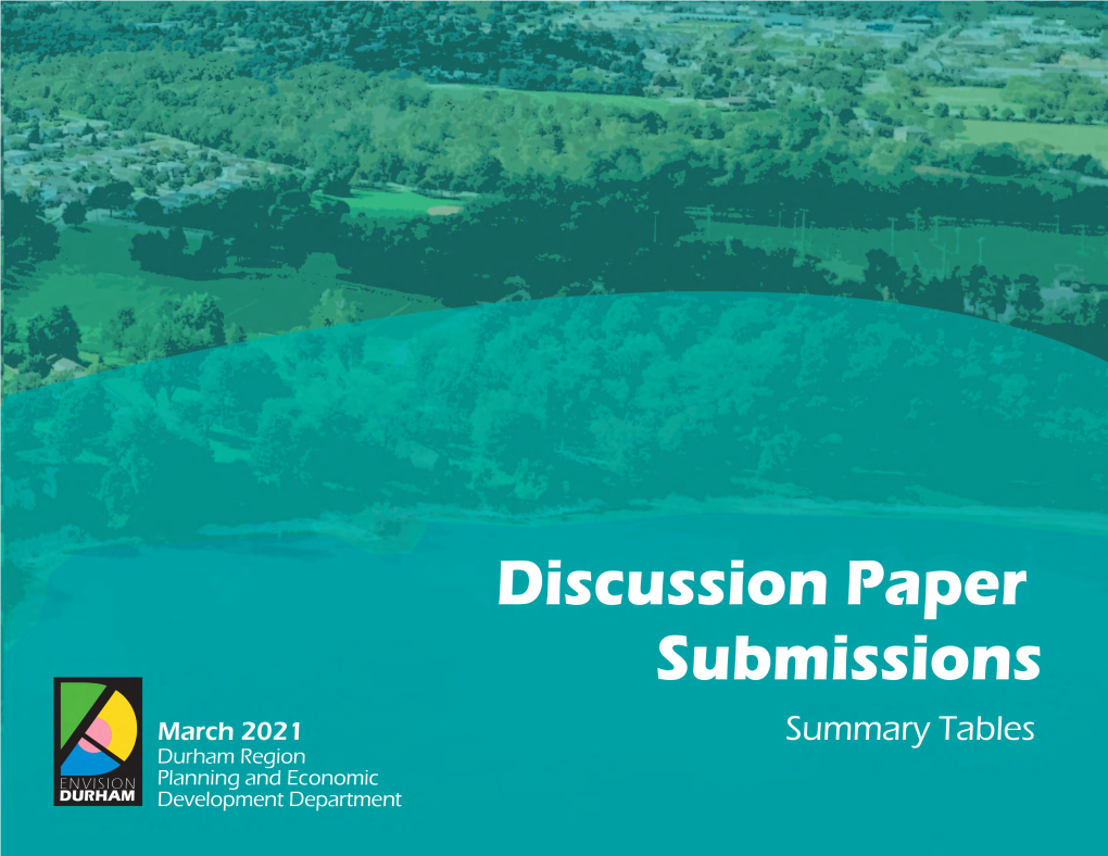 Discussion Paper Submissions