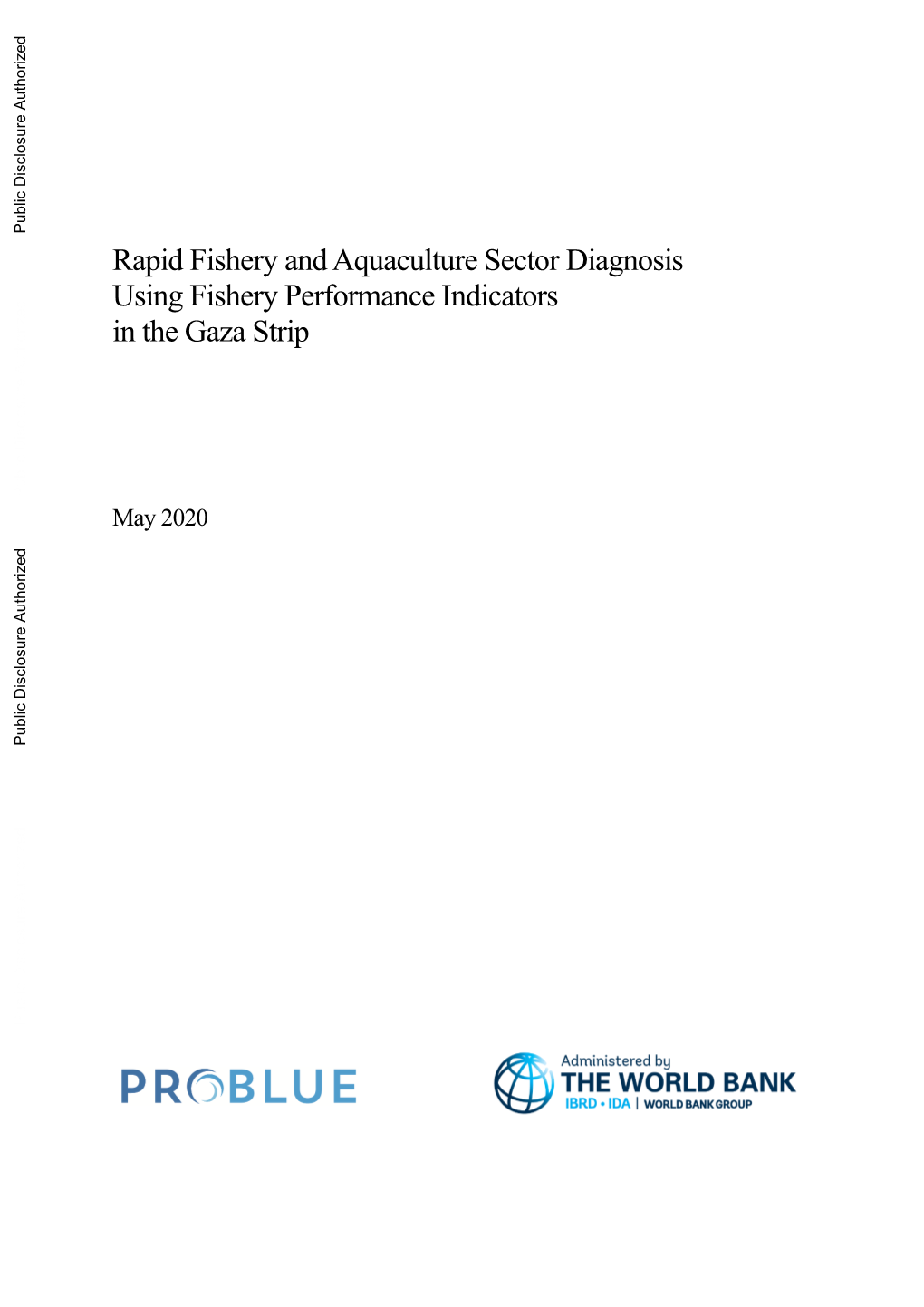 Rapid Fishery and Aquaculture Sector Diagnosis Using Fishery Performance Indicators in the Gaza Strip