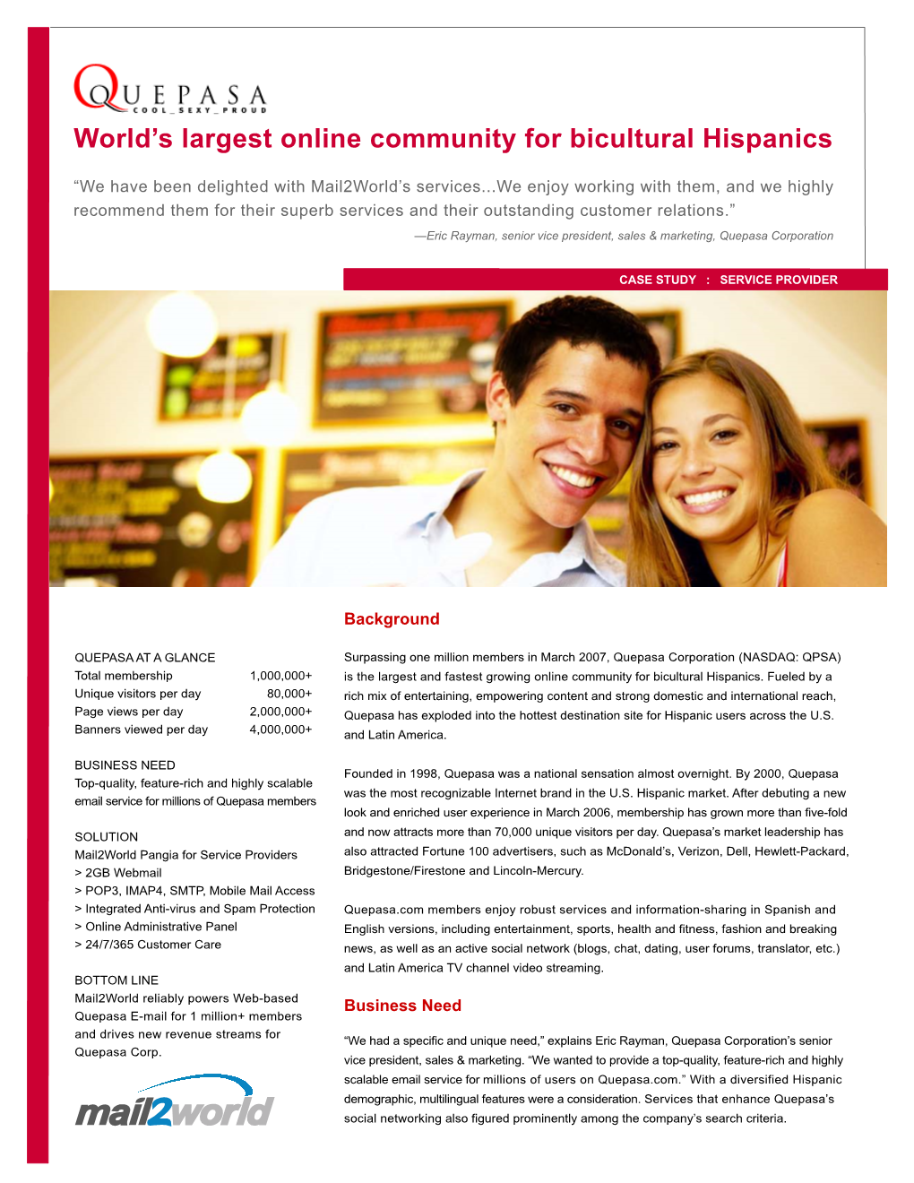 World's Largest Online Community for Bicultural Hispanics