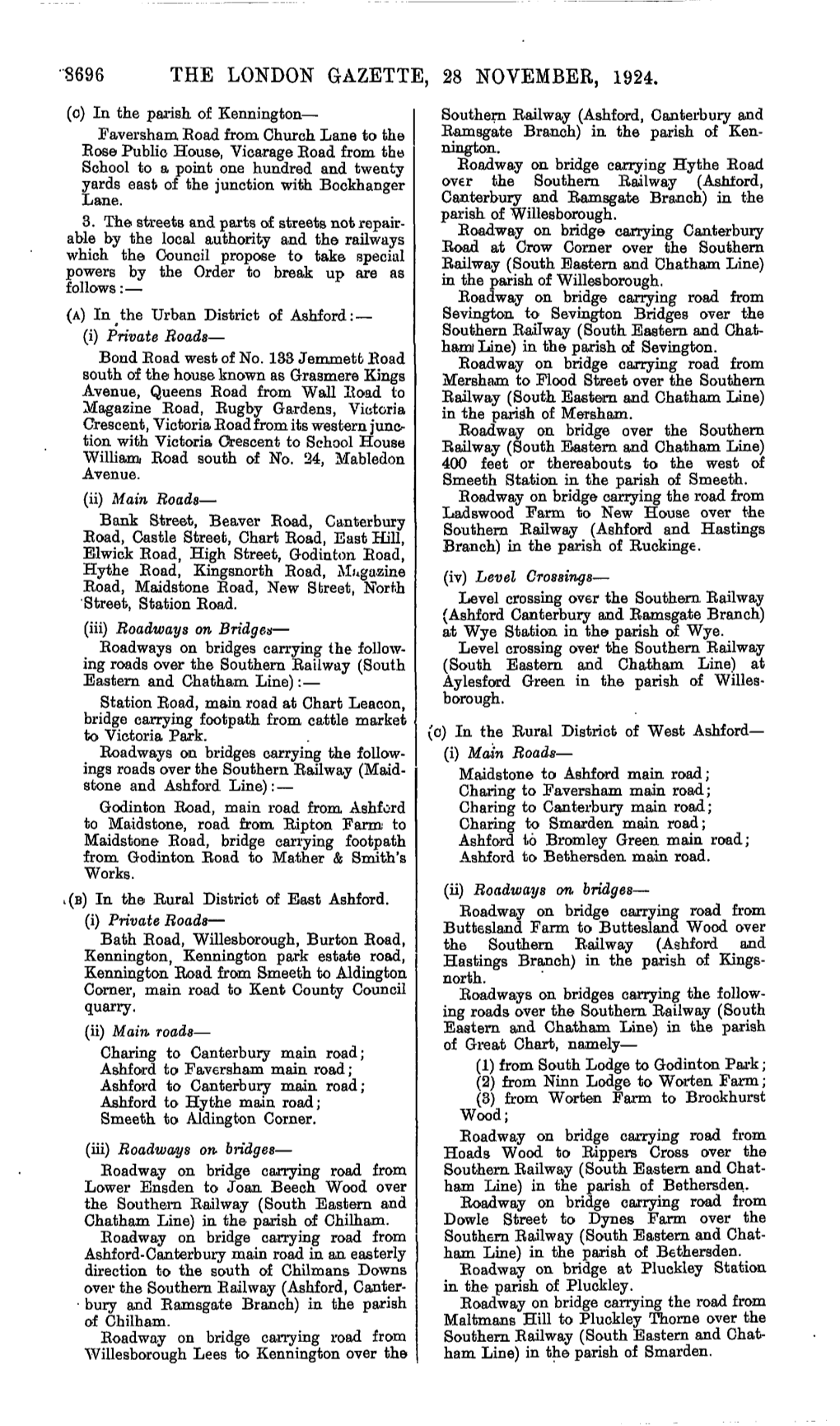 3696 the London Gazette, 28 November, 1924