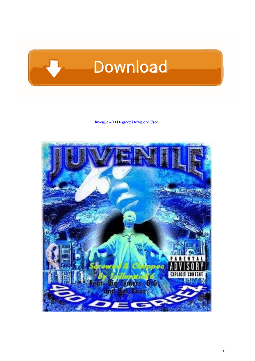 Juvenile 400 Degreez Download Free