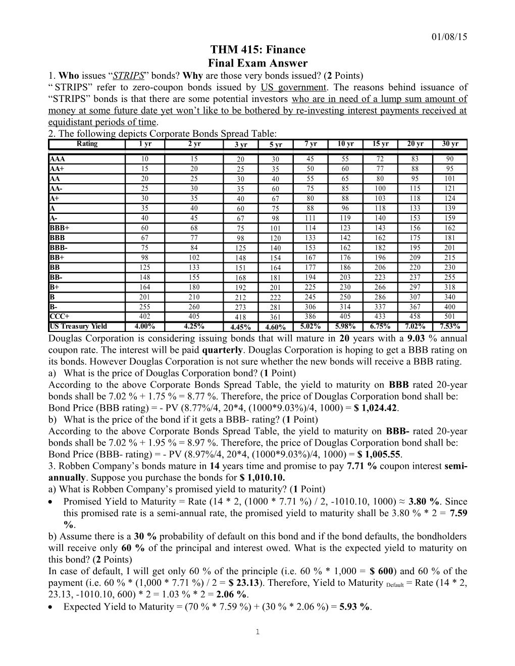 THS 104 Rooms Division Operations I