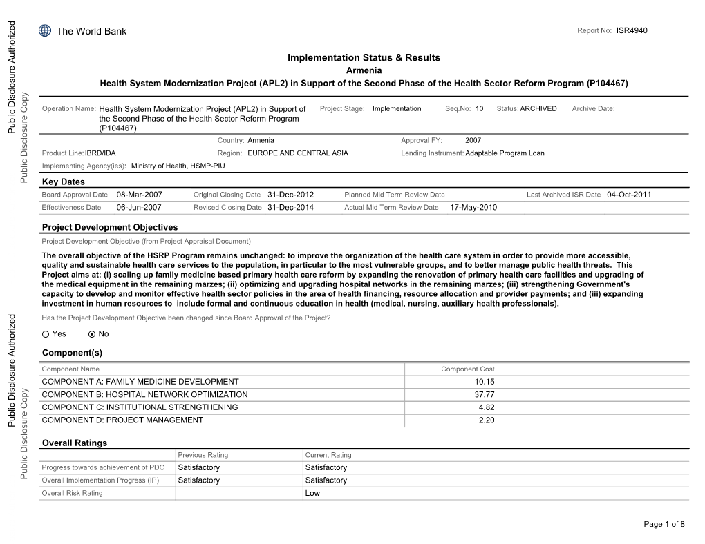 World Bank Document