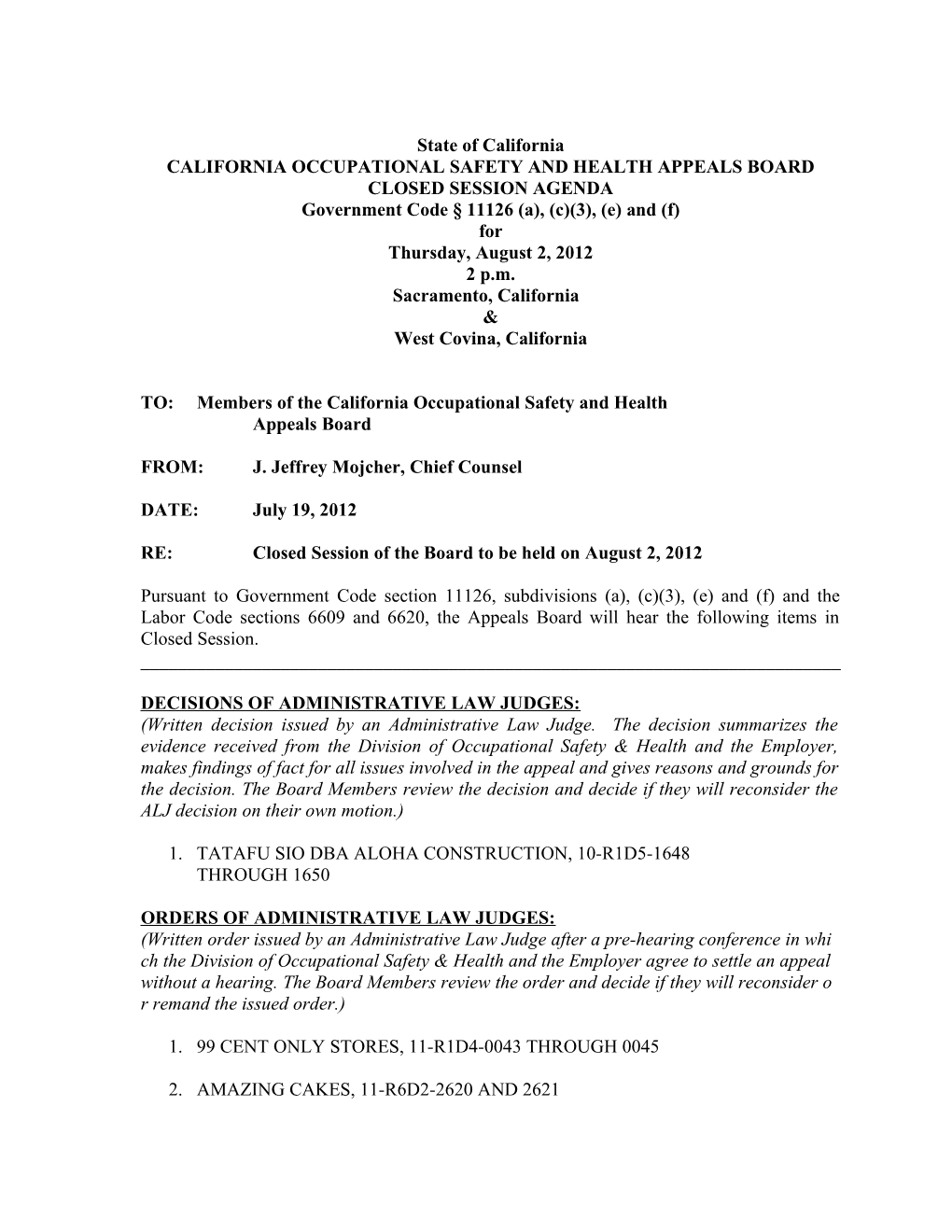 California Occupational Safety & Health Appeals Board s5