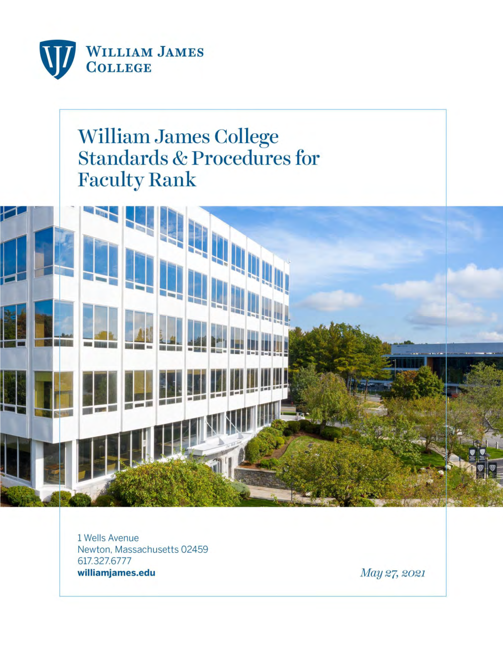 WJC Standards and Procedures for Faculty Rank (Rev. May 27, 2021)