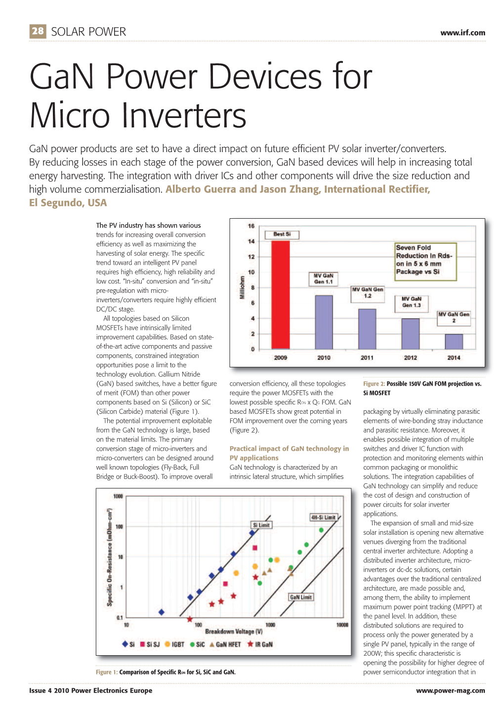 Gan Power Devices for Micro Inverters Gan Power Products Are Set to Have a Direct Impact on Future Efficient PV Solar Inverter/Converters