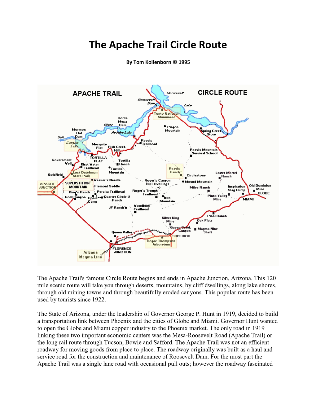 The Apache Trail Circle Route