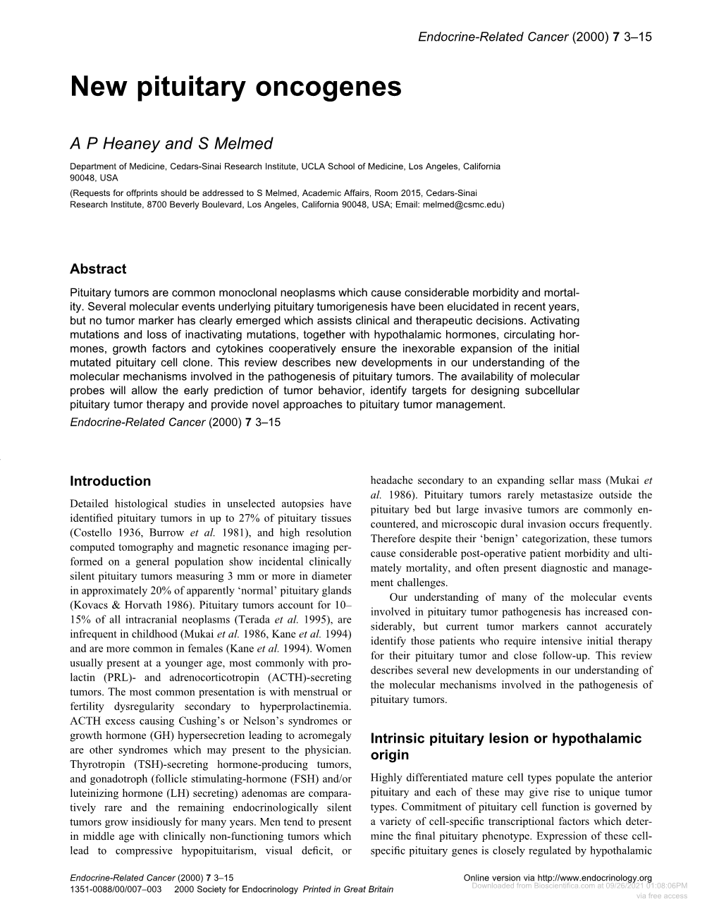 New Pituitary Oncogenes