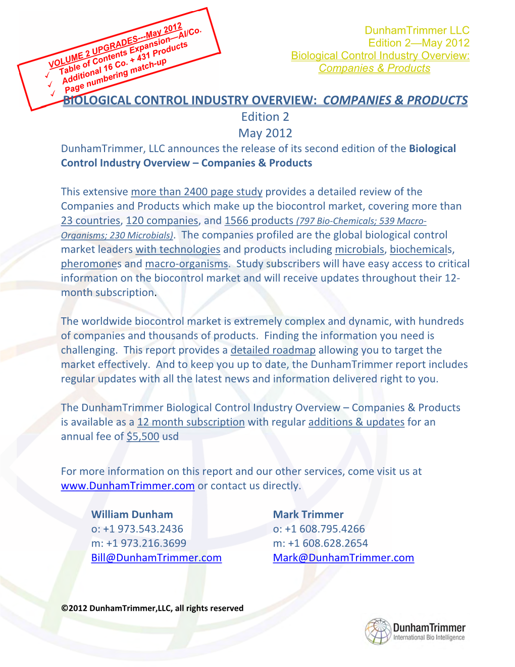 Biological Control Industry Overview: Companies & Products