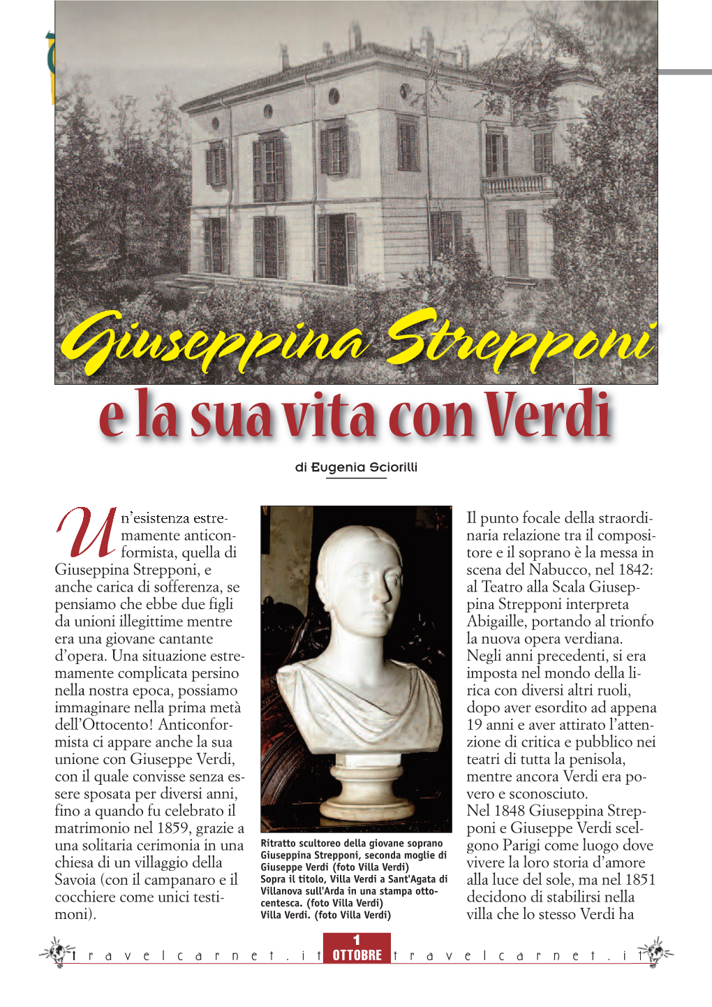 Giuseppina Strepponi E La Sua Vita Con Verdi Di Eugenia Sciorilli