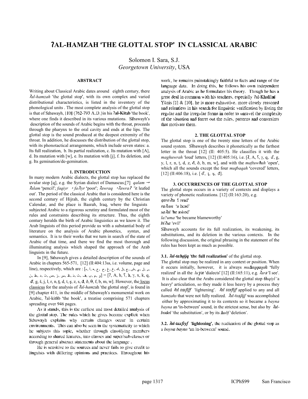 § Al-Hamzah the Glottal Stop in Classical Arabic