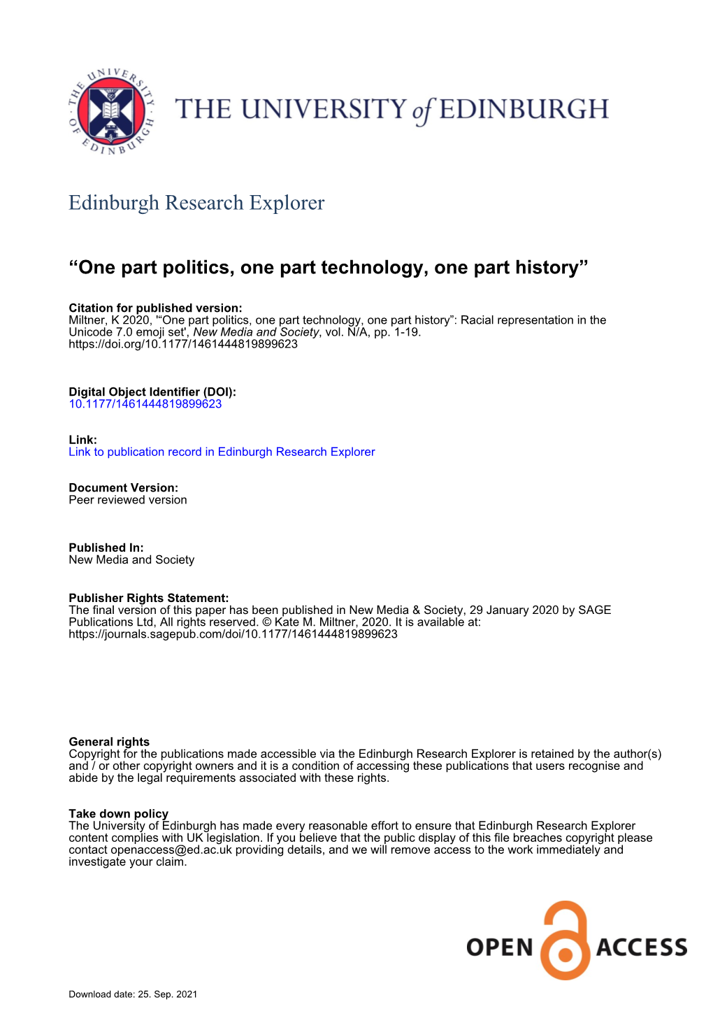 Edinburgh Research Explorer