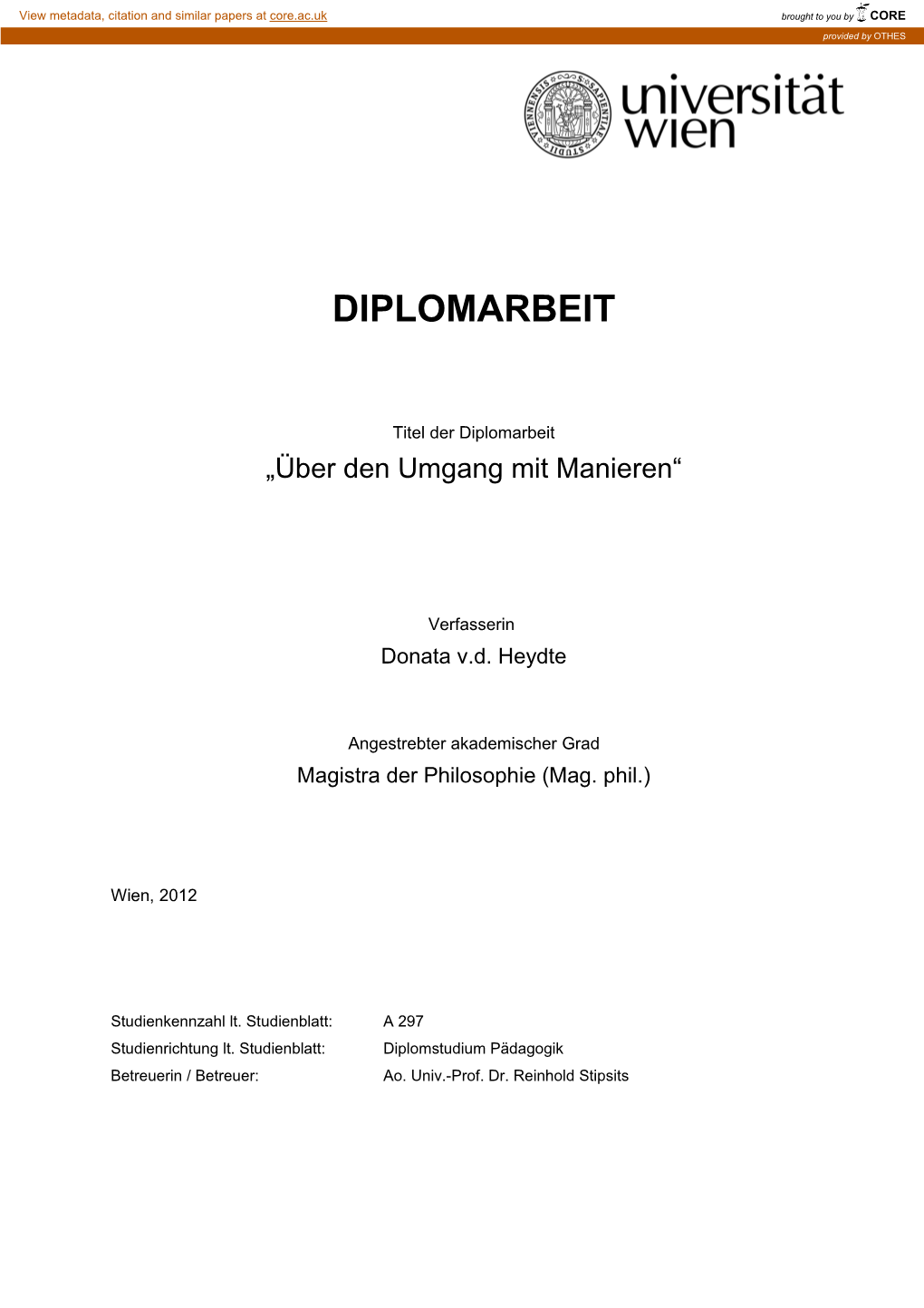 Diplomarbeit