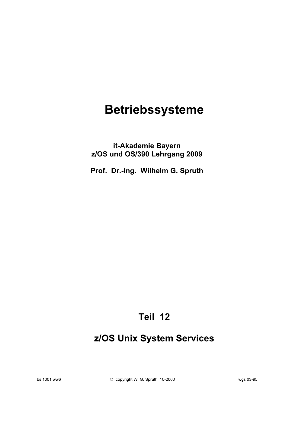 Unix System Services
