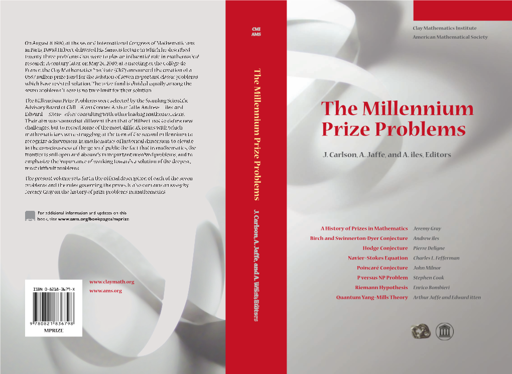 Carlson, Jaffe, Wiles. (Eds.) the Millennium Prize Problems (AMS, 2006)(ISBN 082183679X)(142S) M .Pdf