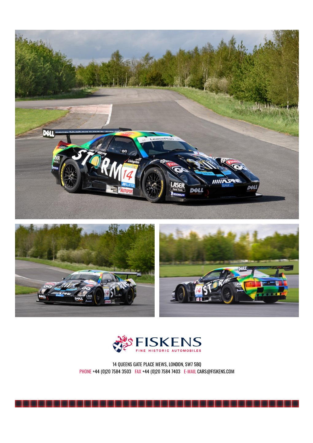 14 Queens Gate Place Mews, London, Sw7 5Bq Phone +44 (0)20 7584 3503 Fax +44 (0)20 7584 7403 E-Mail Cars@Fiskens.Com 2000 Lister Storm Gtm002