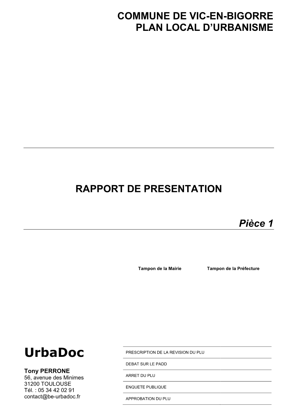 1 Rapport De Présentation