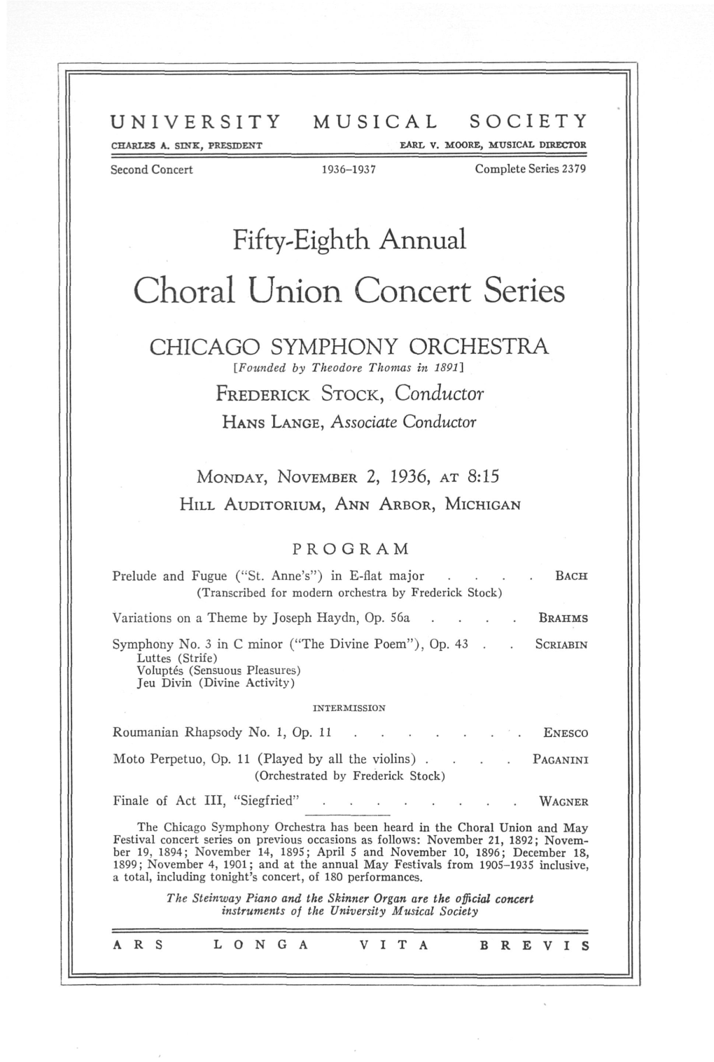 Choral Union Concert Series