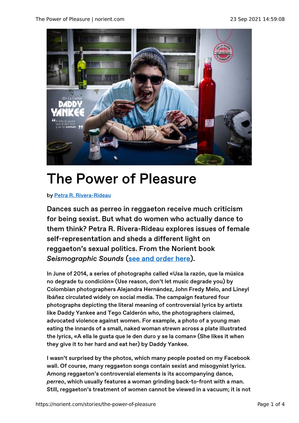 The Power of Pleasure | Norient.Com 23 Sep 2021 14:59:08