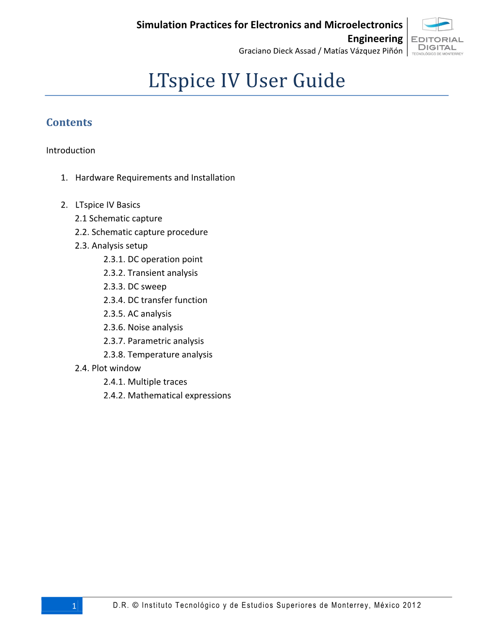 Ltspice IV User Guide