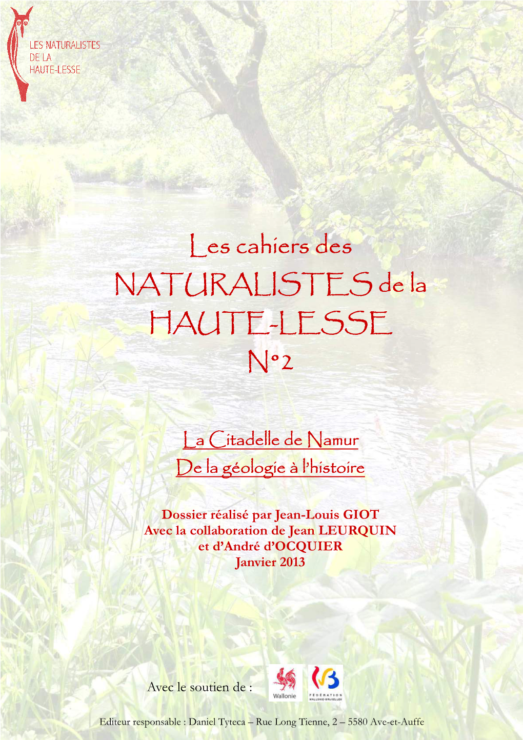 Les Cahiers Des Les Cahiers Des NATURALISTES De La