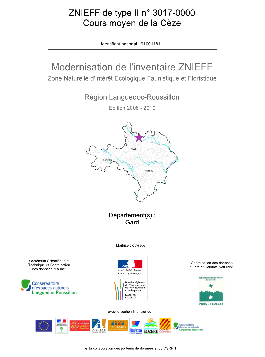 Fiche ZNIEFF Languedoc-Roussillon