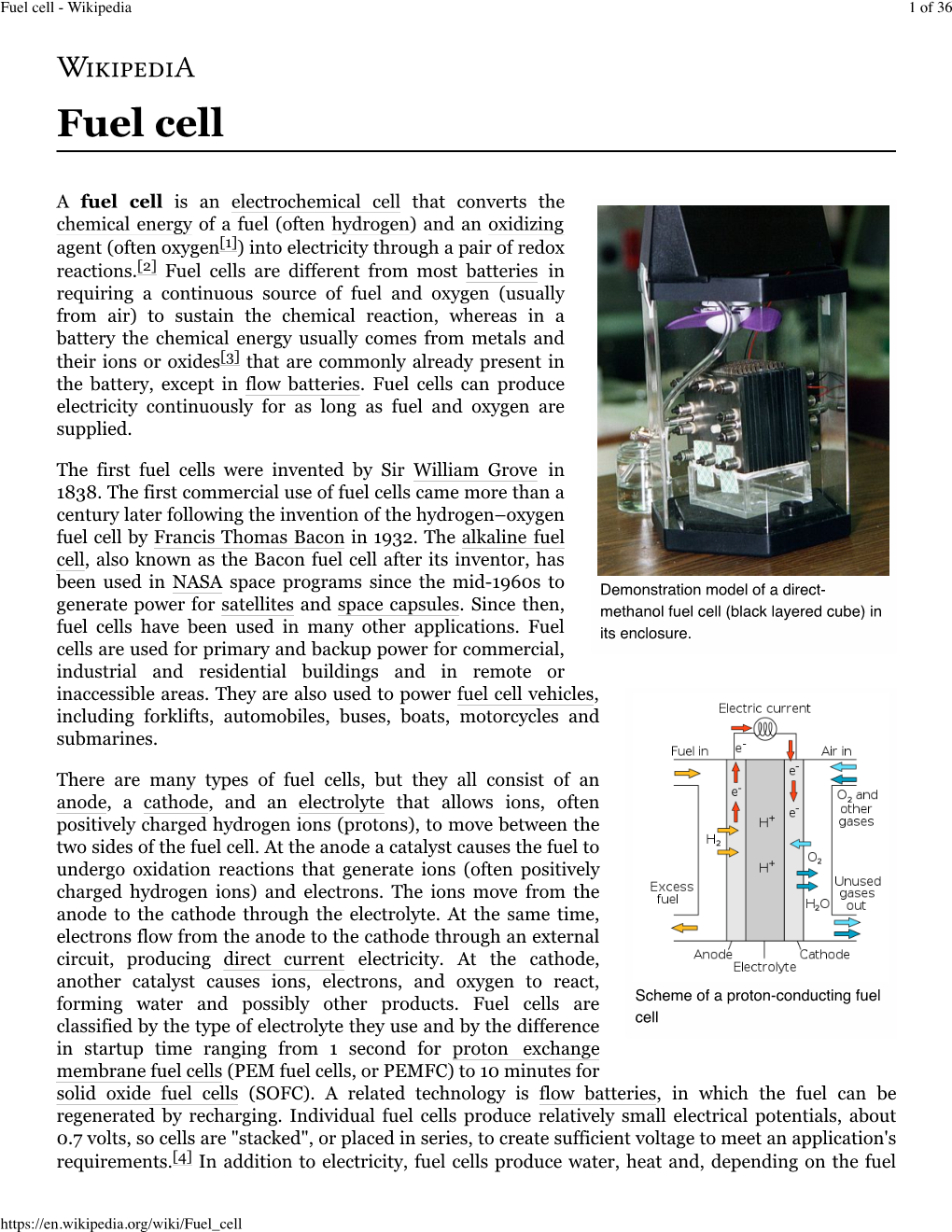 Fuel Cell - Wikipedia 1 of 36