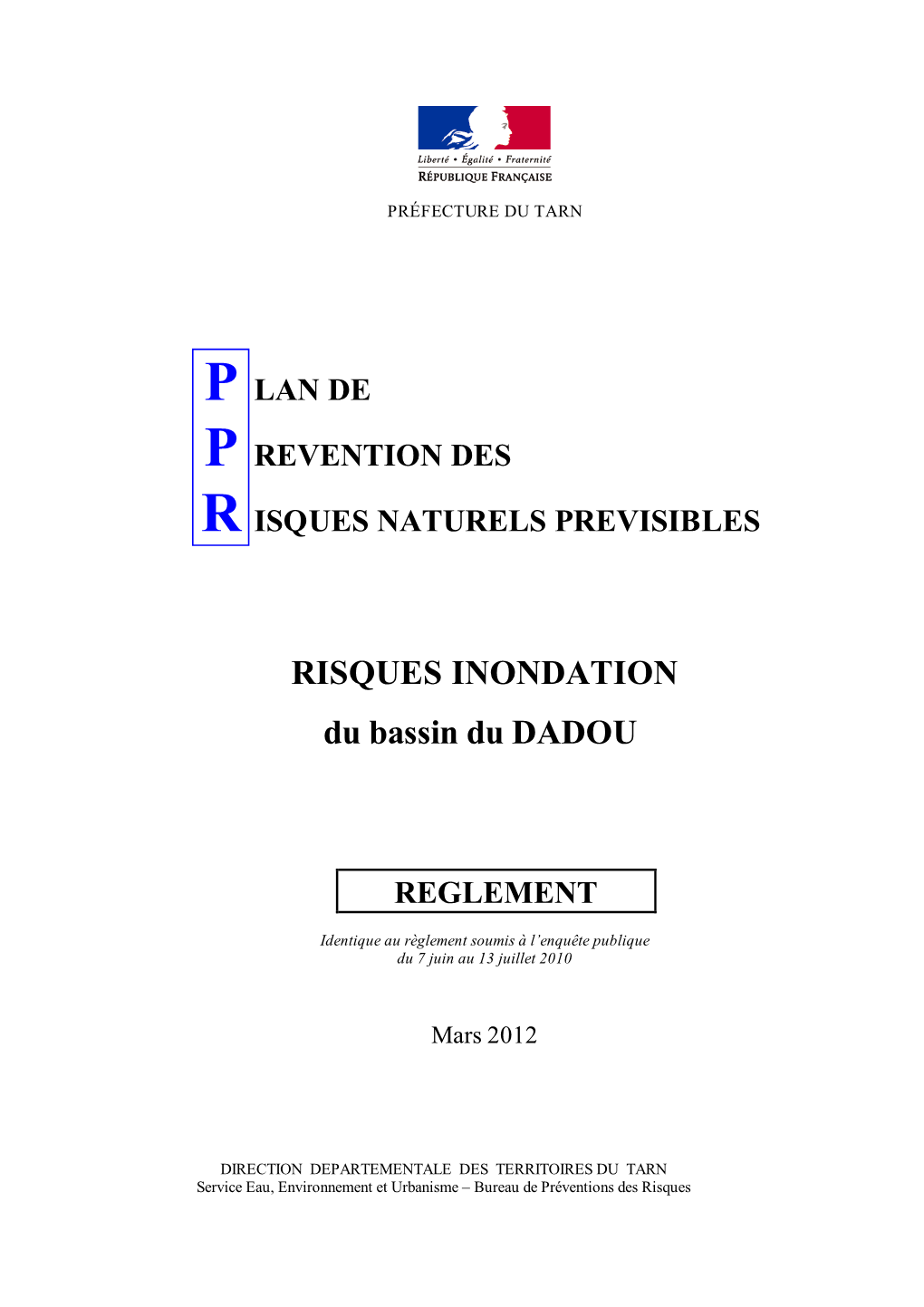 8. RÈGLEMENT DU Ppri DADOU