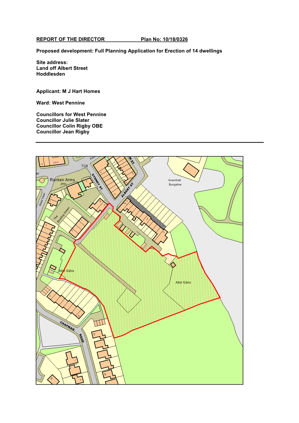 10/18/0326 Proposed Development: Full Planning Application For