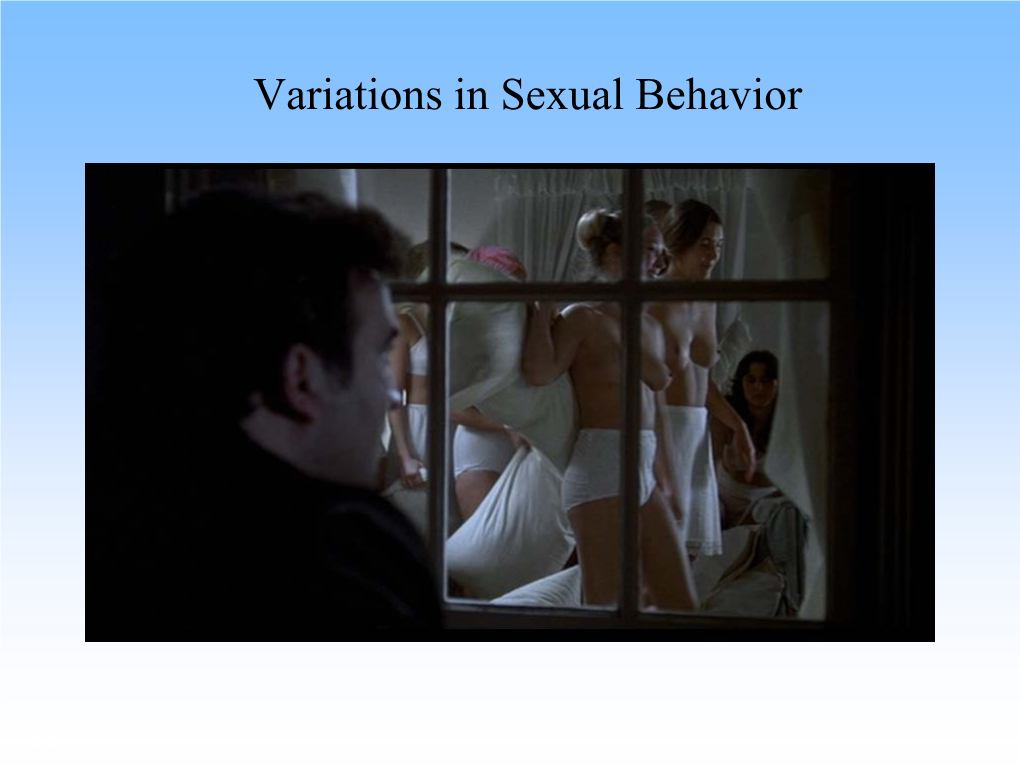 Variations in Sexual Behavior