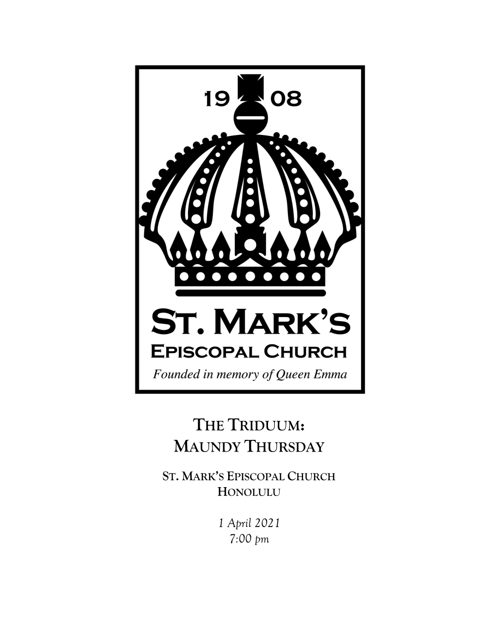 The Triduum: Maundy Thursday