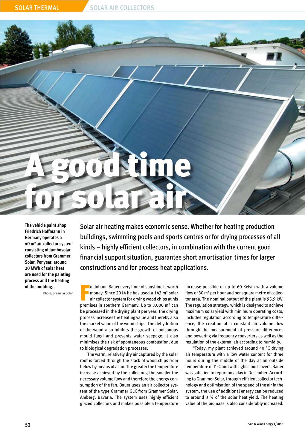 A Good Time for Solar Air