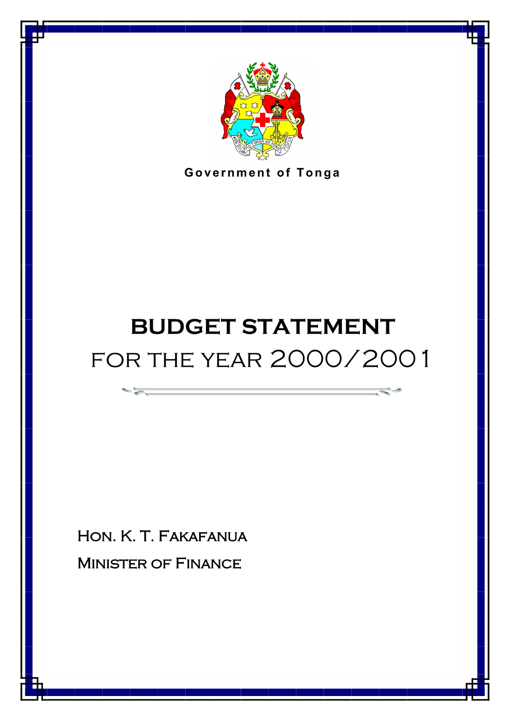 Budget Statement 2000-2001.Pdf