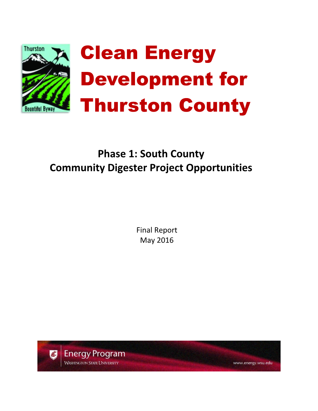 Clean Energy Development for Thurston County