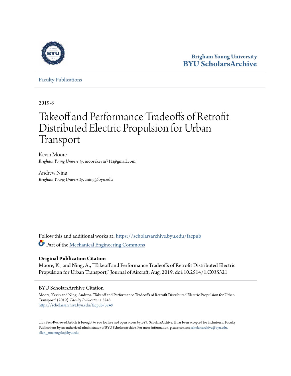 Takeoff and Performance Tradeoffs of Retrofit Distributed Electric