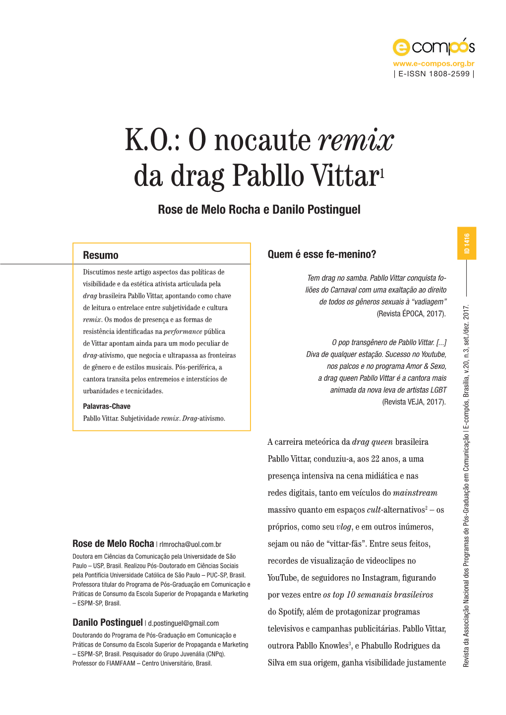K.O.: O Nocaute Remix Da Drag Pabllo Vittar1