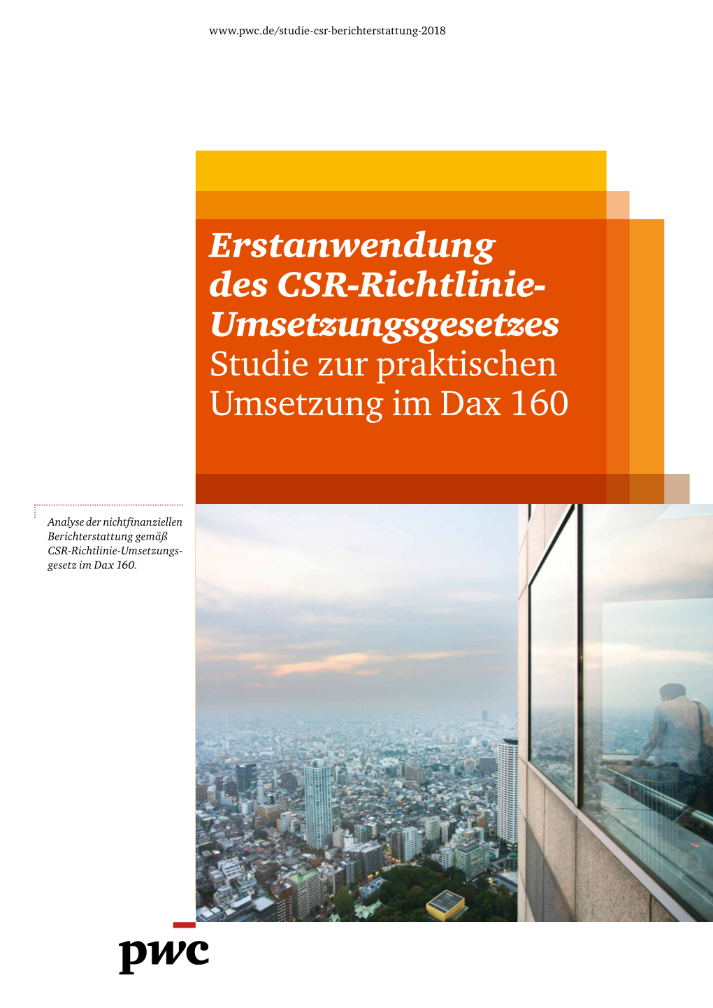 Erstanwendung Des CSR-Richtlinie- Umsetzungsgesetzes Studie Zur Praktischen Umsetzung Im Dax 160