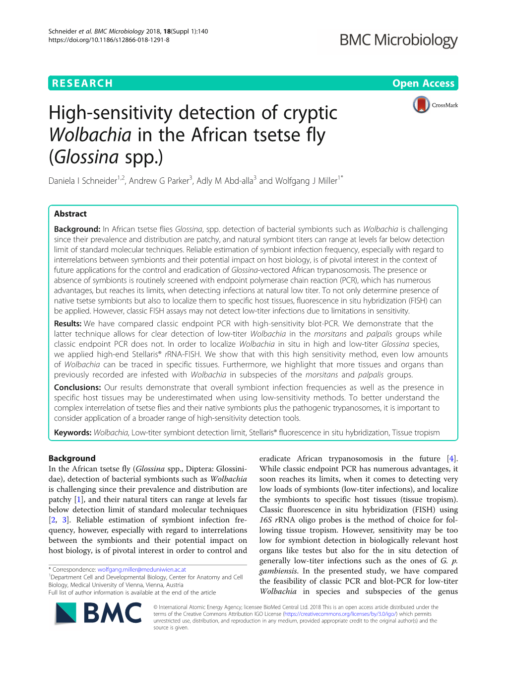 High-Sensitivity Detection of Cryptic Wolbachia in the African Tsetse