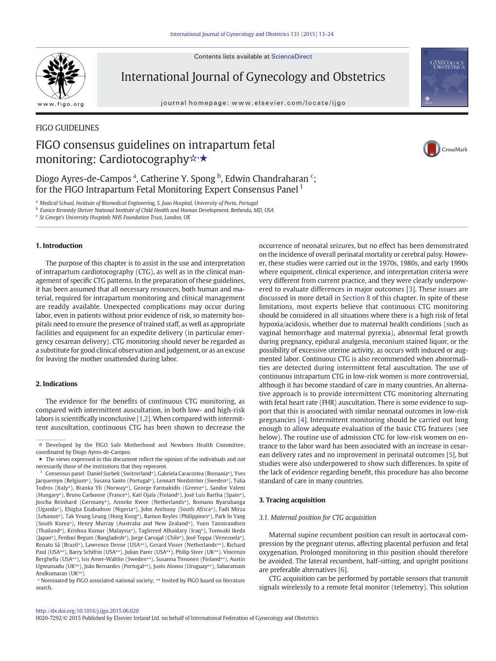 Cardiotocography☆,★