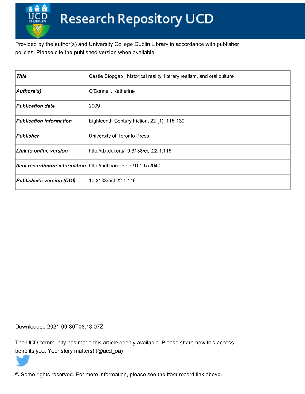 Castle Stopgap ECF.Pdf