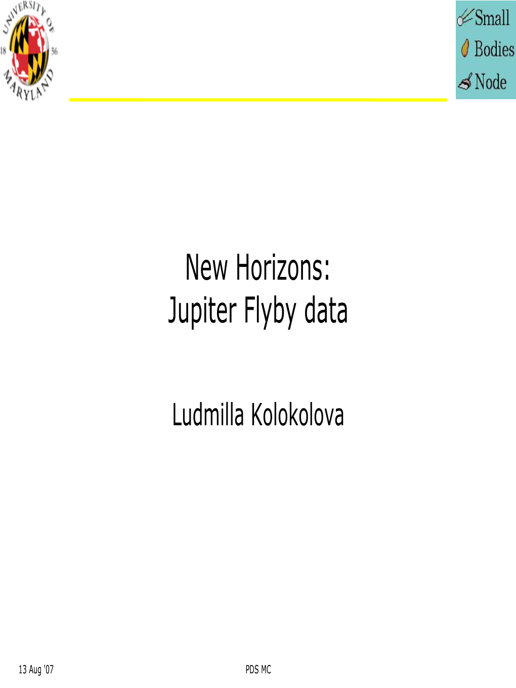 New Horizons: Jupiter Flyby Data