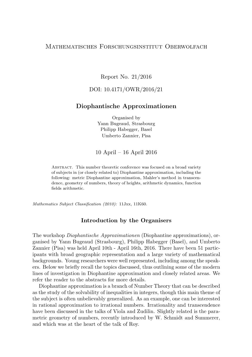 Diophantische Approximationen