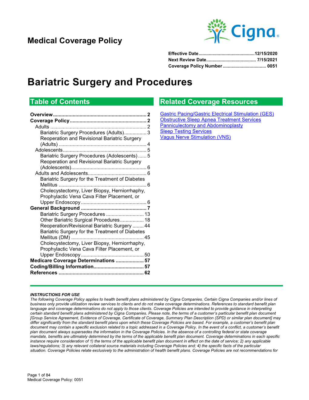 Bariatric Surgery and Procedures
