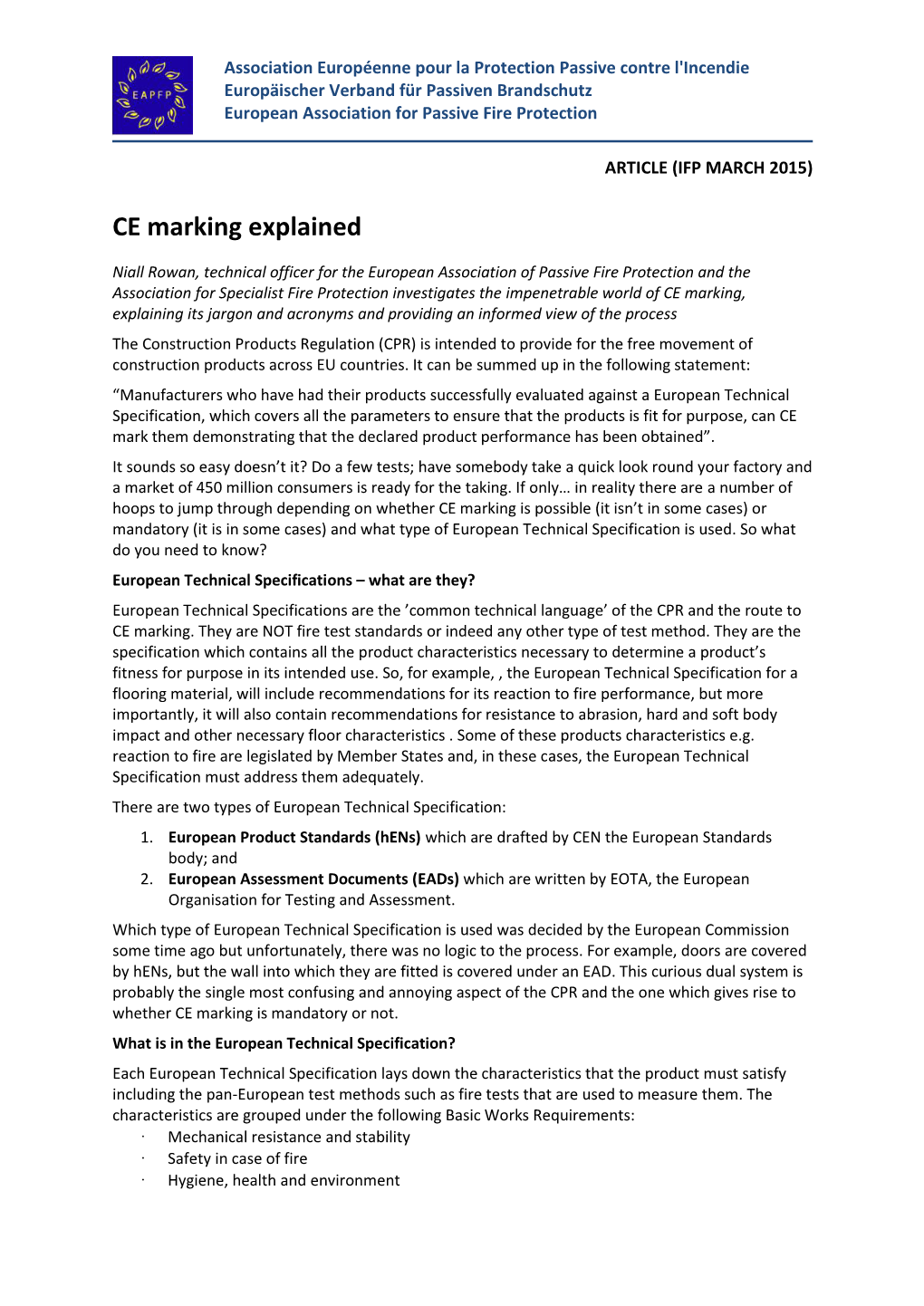 CE Marking Explained