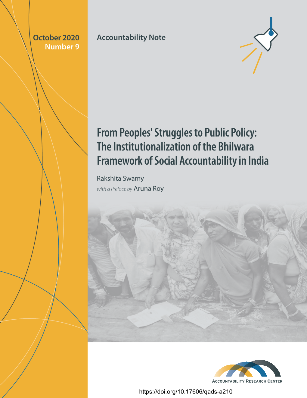 The Institutionalization of the Bhilwara Framework of Social Accountability in India