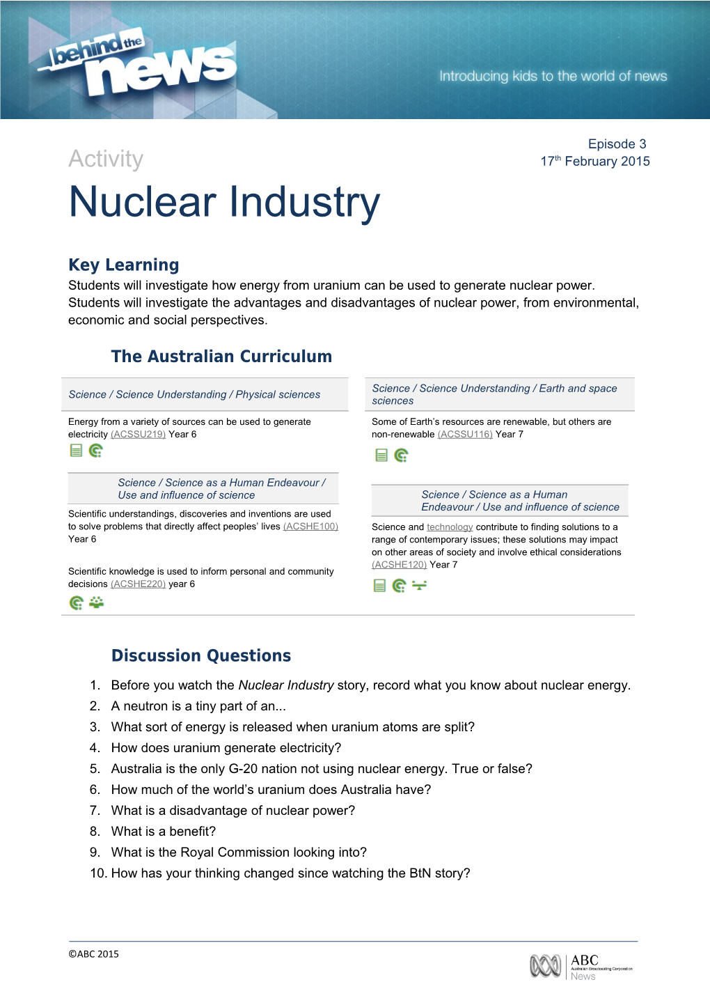 The Australian Curriculum