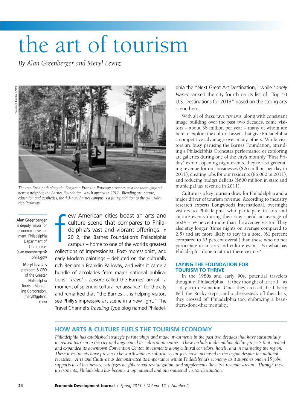 The Art of Tourism by Alan Greenberger and Meryl Levitz